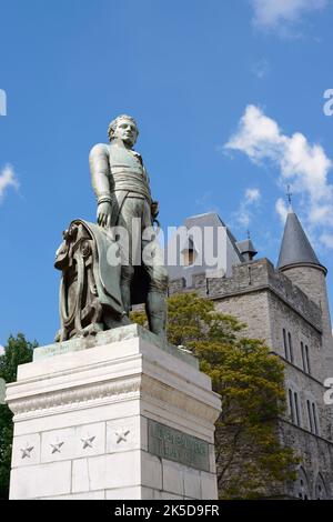 Statue von Lieven Bauwens, Gent, Ostflandern, Flandern, Belgien Stockfoto