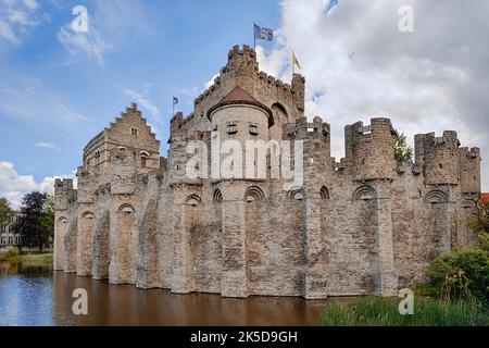 Gravensteen Castle, Gent, Ostflandern, Flandern, Belgien Stockfoto