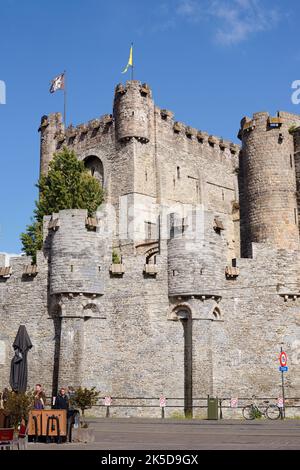 Gravensteen Castle, Gent, Ostflandern, Flandern, Belgien Stockfoto