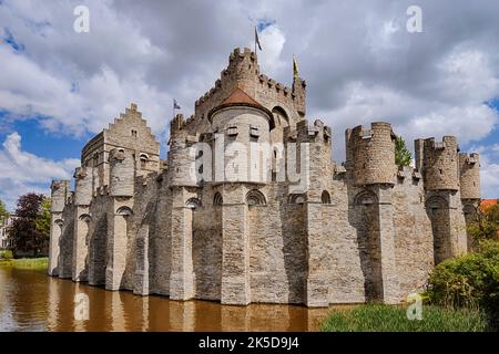 Gravensteen Castle, Gent, Ostflandern, Flandern, Belgien Stockfoto