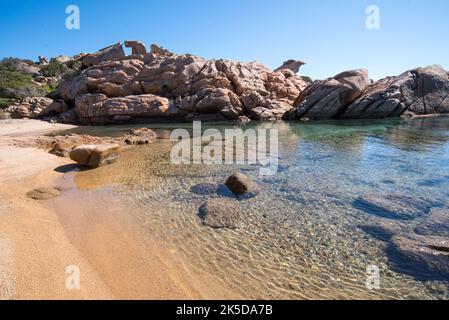 Spiagge segrete di Sardegna, Isola Santo Stefano Stockfoto