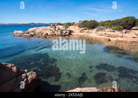 Spiagge segrete di Sardegna, Isola Santo Stefano Stockfoto