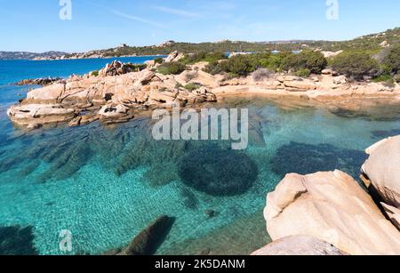 Spiagge segrete di Sardegna, Isola Santo Stefano Stockfoto