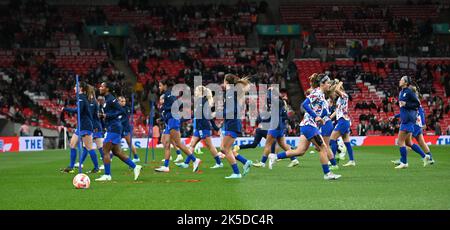 London, Großbritannien. 08. Oktober 2022. London, Oktober 6. 2022 USA Warm Up während der Women's International Friendly Between England gegen USA, Wembley October (Karl W Newton/SPP) Quelle: SPP Sport Press Foto. /Alamy Live News Stockfoto