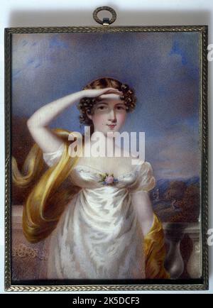 Porträt von Miss Frances Maria Kelly, Schauspielerin und Sängerin, um 1815. Stockfoto