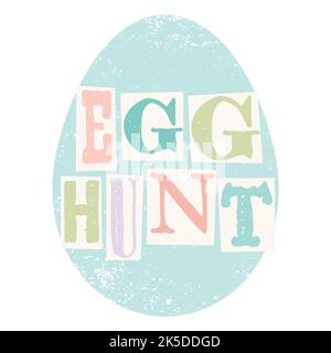 Ein grunge ostern Design mit Text in Lösegeld Note Stil Stock Vektor