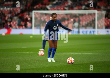 London, Großbritannien. 07. Oktober 2022. Wembley Stadium während des Freundschaftsspiels zwischen England und den USA im Wembley Stadium in London, England (Pedro Soares/SPP) Quelle: SPP Sport Press Foto. /Alamy Live News Stockfoto