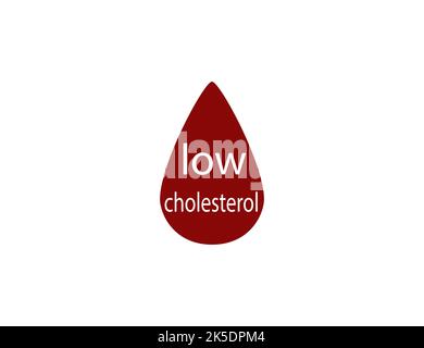 Symbol für Blut, niedrigen Cholesterinspiegel. Vektorgrafik. Stock Vektor