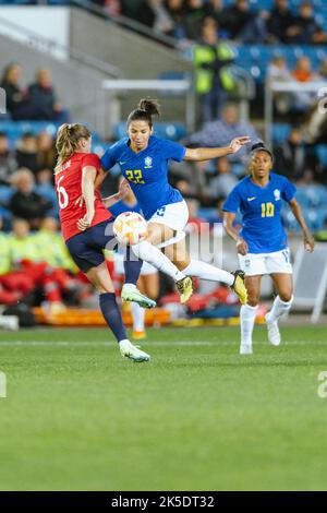 Oslo, Norwegen 7.. Oktober 2022, Marta Vieira da Silva aus Brasilien in Aktion während des internationalen Fußballfreundschaftsspiels zwischen norwegischen Frauen und brasilianischen Frauen im Ullevaal Stadion in Oslo, Norwegen. Quelle: Nigel Waldron/Alamy Live News Stockfoto