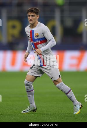 Mailand, Italien, 4.. Oktober 2022. Gavi vom FC Barcelona beim UEFA Champions League-Spiel der Gruppe C in Giuseppe Meazza, Mailand. Bildnachweis sollte lauten: Jonathan Moscrop / Sportimage Stockfoto