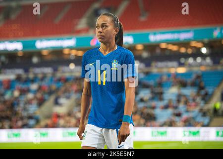 Oslo, Norwegen. 07. Oktober 2022. Adriana (11) aus Brasilien, die während des Frauenfußballfreundschaftspiels zwischen Norwegen und Brasilien im Ullevaal Stadion in Oslo gesehen wurde. (Foto: Gonzales Photo/Alamy Live News Stockfoto