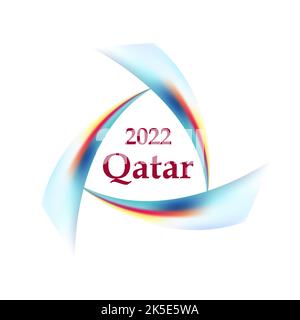 FIFA 2022 Qatar Cup World. Modernes Bannerdesign. Fußballwettbewerb. Fußball. Kunstkonzept. Vektorillusration. Stock Vektor