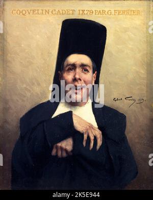 Portrait du com&#xe9;dien Ernest Coquelin, dit Ernest Alexandre Honore Coquelin (1848-1909), soci&#xe9;taire de la Com&#xe9;die-Fran&#XE7;aise, 1883. Stockfoto