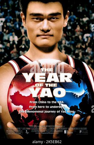 YAO MING PLAKAT, DAS JAHR DER YAO, 2004 Stockfoto