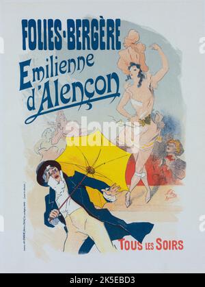 Affiche pour les Folies-Berg&#XE8;RE, „&#xc9;milienne d'Alen&#XE7;ON“, c1898. [Herausgeber: Imprimerie Chaix; Ort: Paris] Stockfoto