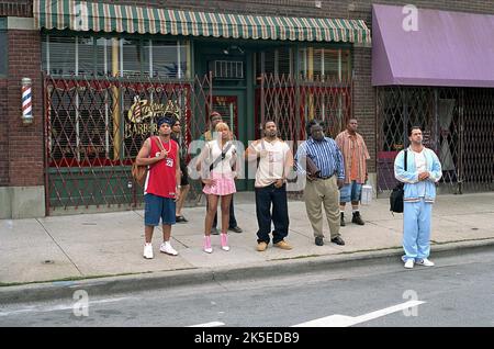 MICHAEL EALY, LEAONARD EARL HOWZE, EVE, ICE CUBE, Cedric The Entertainer, KENAN THOMPSON, TROY GARITY, Barbershop 2: BACK IN BUSINESS, 2004 Stockfoto