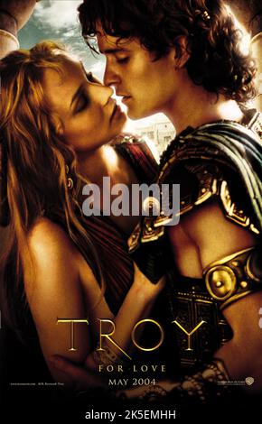 DIANE KRUGER, ORLANDO BLOOM FILMPOSTER, TROY, 2004 Stockfoto