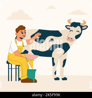 Flat Farmers Day Feier Vektor-Illustration. Stock Vektor