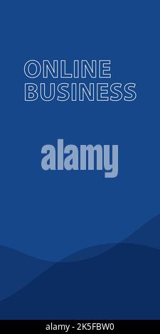 Stilvolle digitale Technologie, Blau Farbe Thema vertikale Banner-Design Vorlage moderne vertikale Banner-Design Stockfoto