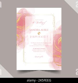 Aquarell formell Hochzeit Einladungen Vektor Design Illustration Stock Vektor