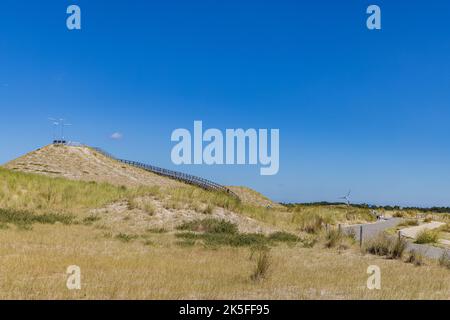 Petten, Niederlande - 10. August 2022: Panorama-Düne in Petten an der niederländischen Küste von Nordholland in den Niederlanden Stockfoto