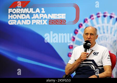 Suzuka, Japan. 08. Oktober 2022. Franz Tost (AUT) AlphaTauri Teamchef, Portrait, in der FIA Pressekonferenz während des Formel 1 Honda Japense Grand Prix 2022, 18. Lauf der FIA Formel 1 Weltmeisterschaft 2022 vom 7. Bis 9. Oktober 2022 auf der Suzuka International Racing Course, in Suzuka, Präfektur Mie, Japan - Foto: Dppi/DPPI/LiveMedia Kredit: Unabhängige Fotoagentur/Alamy Live Nachrichten Stockfoto