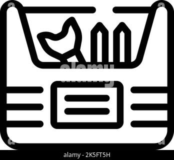 Startseite Toolbox Symbol Umriss Vektor. Werkzeugkasten. Kit öffnen Stock Vektor