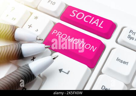 Handschrift Zeichen soziale Förderung. Business-Ansatz Förderung eines Kindes auf die nächste Ebene, unabhängig von Fähigkeiten Stockfoto