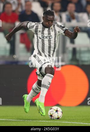 Turin, Italien, 5.. Oktober 2022. Moise Kean von Juventus während des UEFA Champions League-Spiels im Allianz-Stadion in Turin. Bildnachweis sollte lauten: Jonathan Moscrop / Sportimage Stockfoto