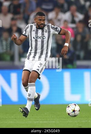 Turin, Italien, 5.. Oktober 2022. Gleison Bremer von Juventus während des UEFA Champions League-Spiels im Allianz-Stadion in Turin. Bildnachweis sollte lauten: Jonathan Moscrop / Sportimage Stockfoto