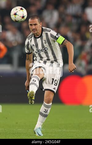 Turin, Italien, 5.. Oktober 2022. Leonardo Bonucci von Juventus während des UEFA Champions League-Spiels im Allianz-Stadion in Turin. Bildnachweis sollte lauten: Jonathan Moscrop / Sportimage Stockfoto