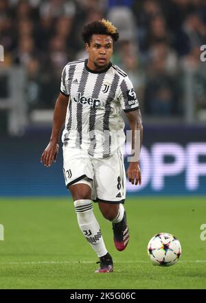 Turin, Italien, 5.. Oktober 2022. Weston McKennie von Juventus während des UEFA Champions League-Spiels im Allianz Stadium, Turin. Bildnachweis sollte lauten: Jonathan Moscrop / Sportimage Stockfoto