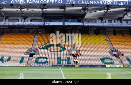 Norwich, Großbritannien. 08. Oktober 2022. Ein allgemeiner Blick auf den Boden während des Sky Bet Championship-Spiels zwischen Norwich City und Preston North End in der Carrow Road am 8. 2022. Oktober in Norwich, England. (Foto von Mick Kearns/phcimages.com) Credit: PHC Images/Alamy Live News Stockfoto