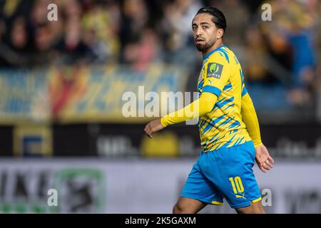 Braunschweig, Deutschland. 08. Oktober 2022. Fußball: 2. Bundesliga, Eintracht Braunschweig - FC St. Pauli, Matchday 11, Eintracht-Stadion. Braunschweigs Immanuel Pherai feiert nach seinem Ziel, es 1:1 zu schaffen. Quelle: Swen Pförtner/dpa - Nutzung nur nach schriftlichem Vereinbarung mit der dpa/Alamy Live News Stockfoto