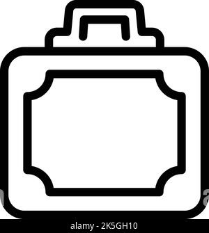 Umrissvektor für das Symbol „Groß-/Klein Werkzeugkasten. Kit öffnen Stock Vektor