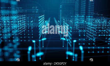 Smart City, konzeptionelle Illustration. Stockfoto