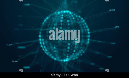 Blockchain-Technologie, Illustration. Stockfoto