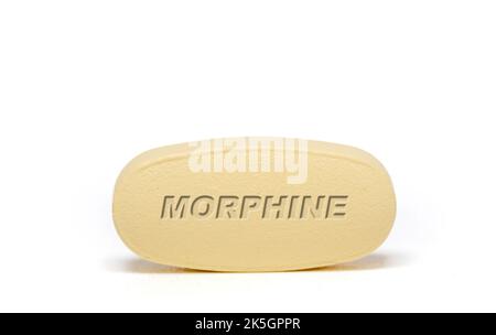 Morphiumpille, konzeptuelles Bild. Stockfoto