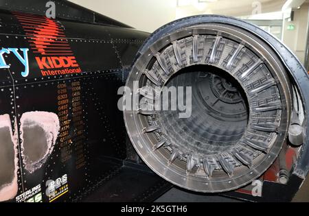 ThrustSSC 1997 - British-designed und gebaut World Land Speed Record Auto. Stockfoto