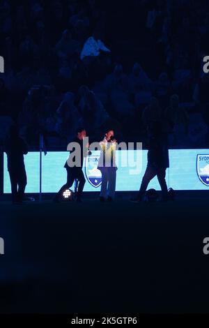 8.. Oktober 2022; Allianz Stadium, Sydney, NSW, Australien: A-League Football Sydney FC gegen Melbourne Victory: Unterhaltung vor dem Spiel Stockfoto