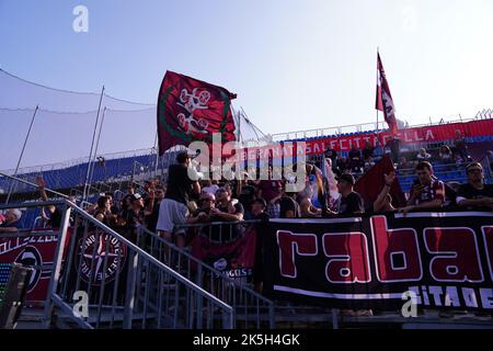 Mario Rigamonti Stadion, Brescia, Italien, 08. Oktober 2022, ALS Cittadella-Anhänger während des Spiels Brescia Calcio vs. AS CITTADELLA - Italienischer Fußball der Serie B Stockfoto