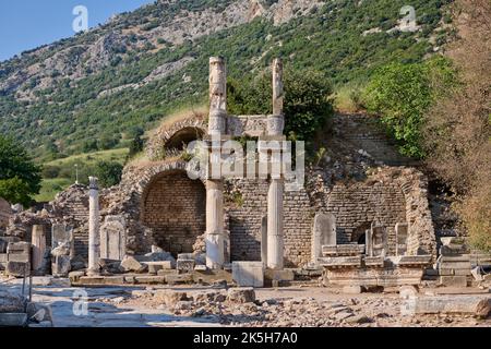 Domitianstempel in Ephesus Archäologische Stätte, Selcuk, Türkei Stockfoto
