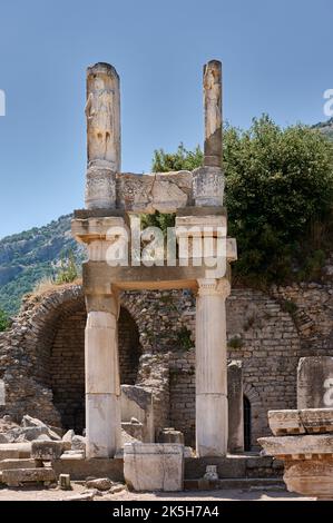 Domitianstempel in Ephesus Archäologische Stätte, Selcuk, Türkei Stockfoto