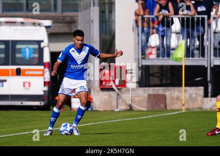 Mario Rigamonti Stadion, Brescia, Italien, 08. Oktober 2022, Alexander Jallow (FC Brescia) beim Spiel Brescia Calcio gegen AS Cittadella - Italienischer Fußball der Serie B Stockfoto