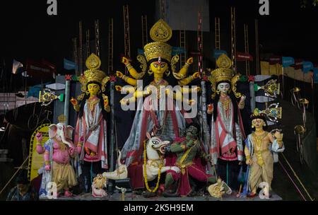 Durga puja Vijayadashami, auch bekannt als Dussehra, Dasara. Stockfoto