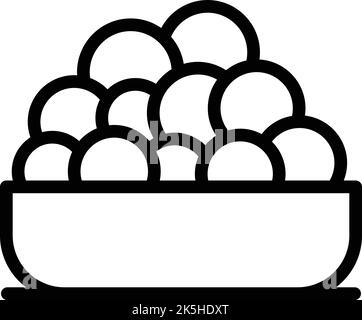 Kathmandu Food Icon Umriss Vektor. Städteregfahrt. Asiatisches tibet Stock Vektor