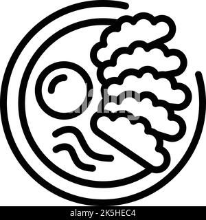 Kathmandu Food Icon Umriss Vektor. Tempelkultur. Städteregfahrt Stock Vektor