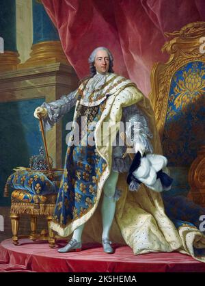 Louis XV. (1710 – 1774), bekannt als Louis der Geliebte. König von Frankreich vom 1. September 1715 bis 1774. Stockfoto