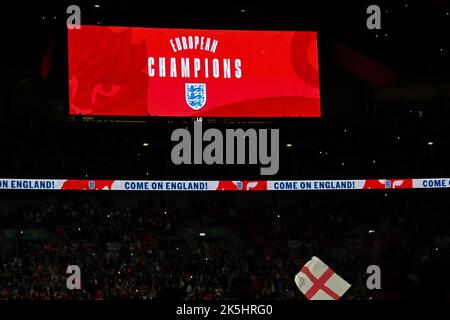 Wembley, London, Großbritannien. 8. Okt 2022. Wembley, London, Großbritannien. 8. Okt 2022. Feier der englischen Europameisterin während der Freundschaftssiegerschaft der Frauen zwischen England und den USA, Wembley Oktober (Karl W Newton/SPP) Quelle: SPP Sport Press Foto. /Alamy Live News Stockfoto