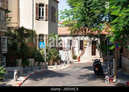 Tel Aviv Yafo, Israel - 23,2022. September. Blick auf die Tel Aviv Street Stockfoto